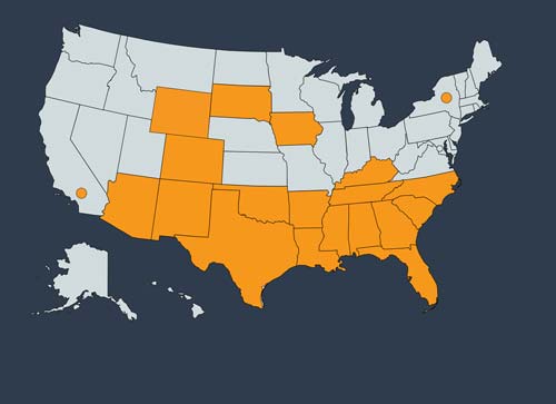 Map of Participating Locals